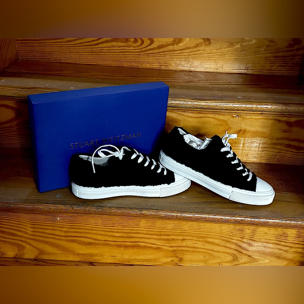 Stuart Weitzman Ollie Chill Genuine Shearling Sneaker